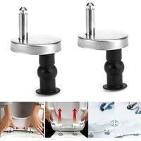 1 paire de charnières de siège de toilette Top Fix, kit de fixation rapide avec vis.