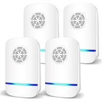 Pack of 4 ultrasonic mouse repellents, anti-mouse, silent, non-toxic, effective against mice, radiation-free