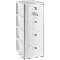 CASSETTIERA ELEGANCE IN POLIPROPILENE cm.40x40x80h. colore bianco STEFANPLAST