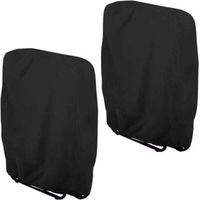 2 Pieces Folding Recliner Protective Cover (Black, 94x34x110cm), Garden Folding Chair Windscreen, Garden Recliner Cover