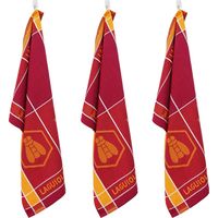 LAGUIOLE CUISSON - Lot de 3 torchons jacquard 50x70cm orange - "Tartan"