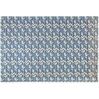 Set de table en polycoton à motif chevrons Bleu 45x30 cm