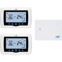Termostato intelligente PNI CT400 wireless, con WiFi, controllo 2 zone via Internet, per centrali termiche, pompe, elettrovalvole, APP TuyaSmart, histerezis 0,2 gradi C