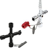 2 Pieces Triangle Key, Multifunctional Wrench Compatible with Electronic Water Meters, Gas Meters, Electricity Meters, Radiators, and Control Cabinets, Portable and Durable