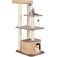 Arbre a chat avec grotte a chat plates formes balle perchoir et coussin arbre a chat