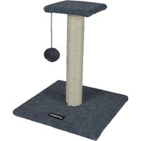 Arbre à chat à 1 plateforme avec jouet - Gris - H 37 cm - Livraison gratuite