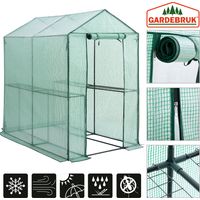 Serra da giardino 2,23m² ortaggio piante fiori coltivare verdure cassetta per piante in PE 190x186x120 cm