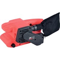 Ponceuse à bande 730W – Alimentation 230V – Vitesse 200m/min – Dimensions bande 76x457mm – Sac de récupération poussières – Gerex