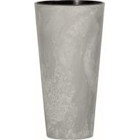 Prosperplast Tubus Slim Effect en plastique AVEC réservoir en couleur Ciment, 76,2 (H) x 40 (L) x 40 (P) cms