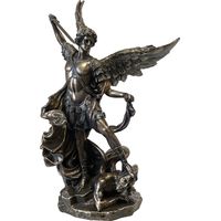 Statue Saint Michel de couleur bronze