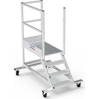 Piattaforma con ruote 6 gradini - Altezza massima di lavoro 3.20m - PTF106G-RS