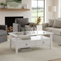 Mesa de Centro - Blanca 115x60x45h cm