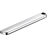 Wall-mounted brass towel rail, single bar, for bathroom and kitchen, 57 cm (chrome)
