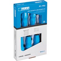 JEU DE 6 TOURNEVIS CHROME FERVI 0633