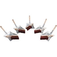 Juego de recogedor con mango de madera 5xArenga / Elaston cepillo de mano 5xSOREX recogedor