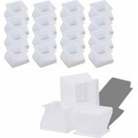 RTGPT - Lot de 6 embouts de pieds de chaise en silicone - Protections carrées pour pieds de chaise et de table - Convient aux chaises et aux tables