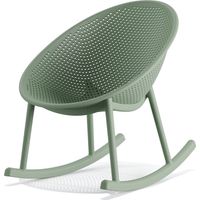Qosy Chaise à bascule outdoor Vert - Lot de 2 - Veba