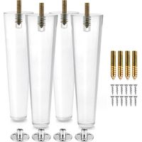 Möbelbeine aus transparentem Acryl für Sofa und Couchtisch - 50x120 mm (4er-Set)
