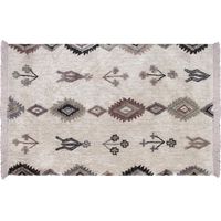 VIVARAISE - Tapis Dawlish en coton 100% - Motif berbère frangé - 160 x 230 cm