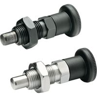 Rastbolzen GN 817 d1 12mm d2 M20 x 1,5mm l1 15mm Stahl,o.Rastsperre,m.Kontermut.