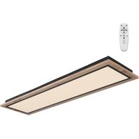 Plafón rectangular LED regulación Smart "Hasbi" (54W 3CCT 5900lm) – Madera/Negro