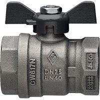 Valvola a sfera a passaggio totale ff farfalla in alluminio 1" DN 25 PN 40RB