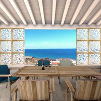 FILODENDRO - Modules décoratifs en bois et PVC - Couleur : blanc - Dimension : 48x48 cm