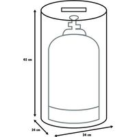 Primaster Schutzhülle für Gasflaschen 5kg Abdeckung Cover Gasflaschenschutzhülle