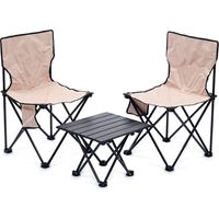 Campingmöbel-Set, Gartenstühle mit Tisch, 3-teilig