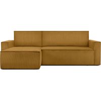 KONSIMO NAPI Ecksofa Big links/rechts, Schlaffunktion mit Cordbezug, Gelb