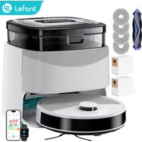 Lefant M3L Aspirateur robot Laveur 15000 Pa, Station Multifonctionnelle, Double Serpillière Rotative, Navigation dToF, Évitement d'obstacles PSD, Nettoyage Personnalisé, 220 min, 5G/2.4G
