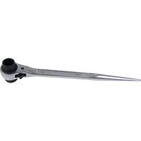Berger & Schröter Cricchetto per ponteggi, 19/22 mm, chiave per ponteggi, cricchetto, chiave a cricchetto reversibile, destra/sinistra, in acciaio CR-V, 24 denti