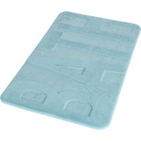 Tappeto memory foam azzurro chiaro 45x75 cm