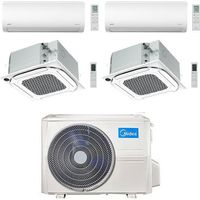 Klimaanlage Midea Xtreme WiFi + kompakte 4-Wege-Kassette R32 Splitpanels 9000 + 9000 +18000 + 18000 BTU mit E.U. M5OE-42HFN8-Q INVERTER Klasse A++/A+