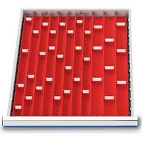 Muldenplatten Set 46-teilig, R 18-24, Schubladennutzmaß 450 x 600 mm, Blendenhöhe 50 / 75 mm Maße in mm (BxH): 450 x 30