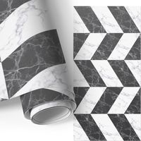 Selbstklebefolie - Möbelfolie - Türfolie Selbstklebende - Klebefolie - Tapete Küche - Aufkleber Folie - Kontrastreiche Eleganz 65x130 cm