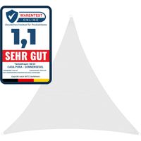 Voile d'ombrage, Hydrofuge, Blanc, 3 x 3 x 3 m, Triangulaire