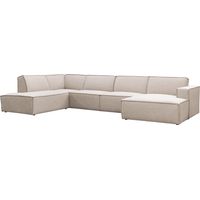 ELIA XL - Canapé panoramique en tissu beige - Angle droit