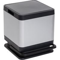 Dea Home Pattumiera Tokyo 40L Effetto Alluminio 38 x 42,5 Cm H 44 Cm - Bidone Rifiuti Pratico ed Elegante