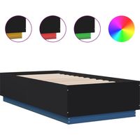 Maison Exclusive - Estructura cama con luces LED madera ingenierí
