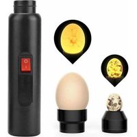 Lampe testeur d'œufs LED portable – Vérification incubation œufs – 2 tailles de couvercles – Matériau ABS durable – Pour œufs de cane et caille