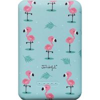 Batería Externa Inalámbrica Mr. Wonderful Flamingos WMRWPWB001 5000 mAh Azul