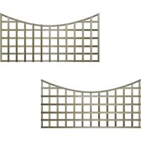 Premier 6ft x 3ft Concave Top Standard Square Garden Trellis Panel