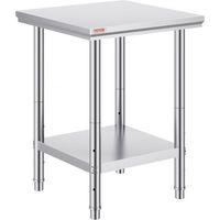 Table de Travail Cuisine Inox 60x60x80 cm Plan de Travail Cuisine