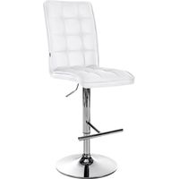 Barhocker Peking Kunstleder weiß chrom