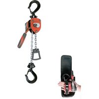 Valex Paranco Manuale a Catena 250kg Rosso e Nero - Portata Max 1.6m