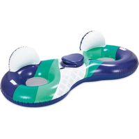 Summer Waves Aufblasbare Duo Lounge für den Pool 2.36 m x 1.12 m x 60 cm Aufblasbare Duo Lounge