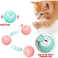 Jouet pour chat - Balle mobile activée / Mouvements lumineux pour chat bleu