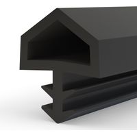 STEIGNER Türdichtung ZIMMERTÜRDICHTUNG Türgummi 60m 12mm STD05 SCHWARZ
