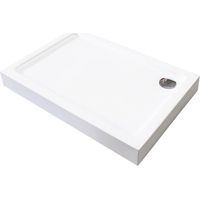 ONDEE ZEN - Receveur de douche LARY - Antidérapant - 80x120X13cm - Acrylique - Blanc